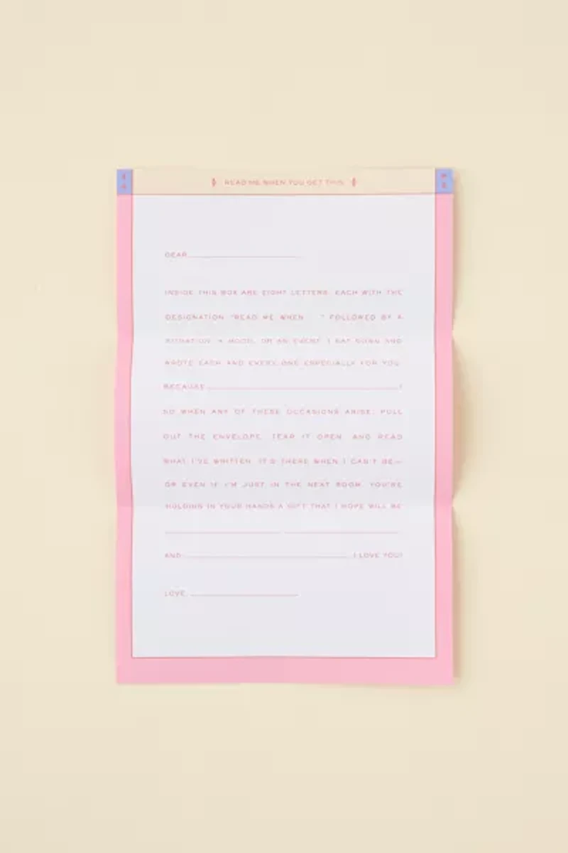 Read Me When: Letters To The Love Of My Life Fill-In Letter Set