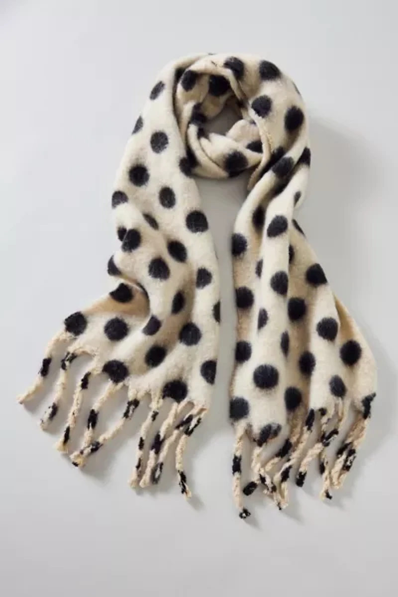 Polka Dot Woven Scarf