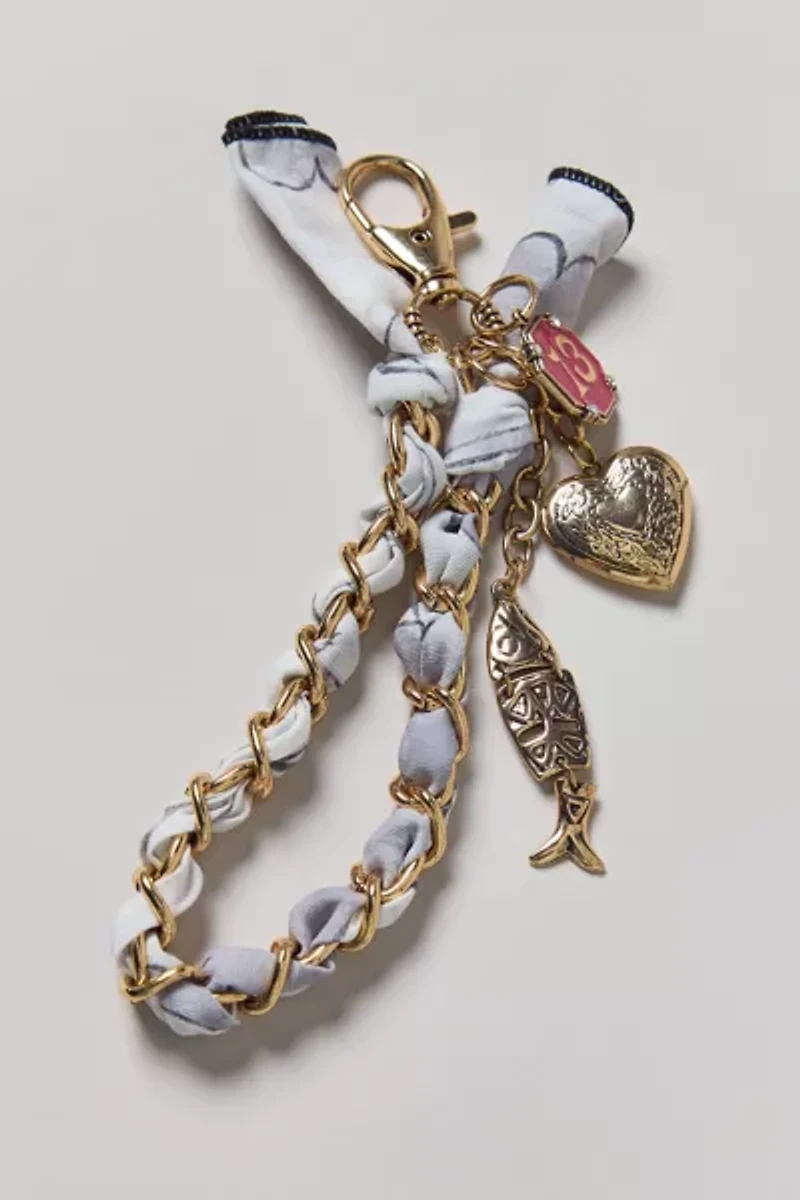 Lucky Number Braided Scarf Keychain