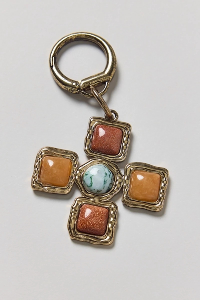 Orion Stone Cross Keychain