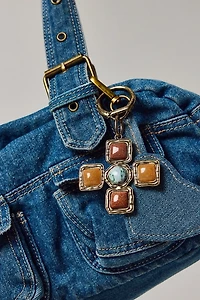 Orion Stone Cross Keychain