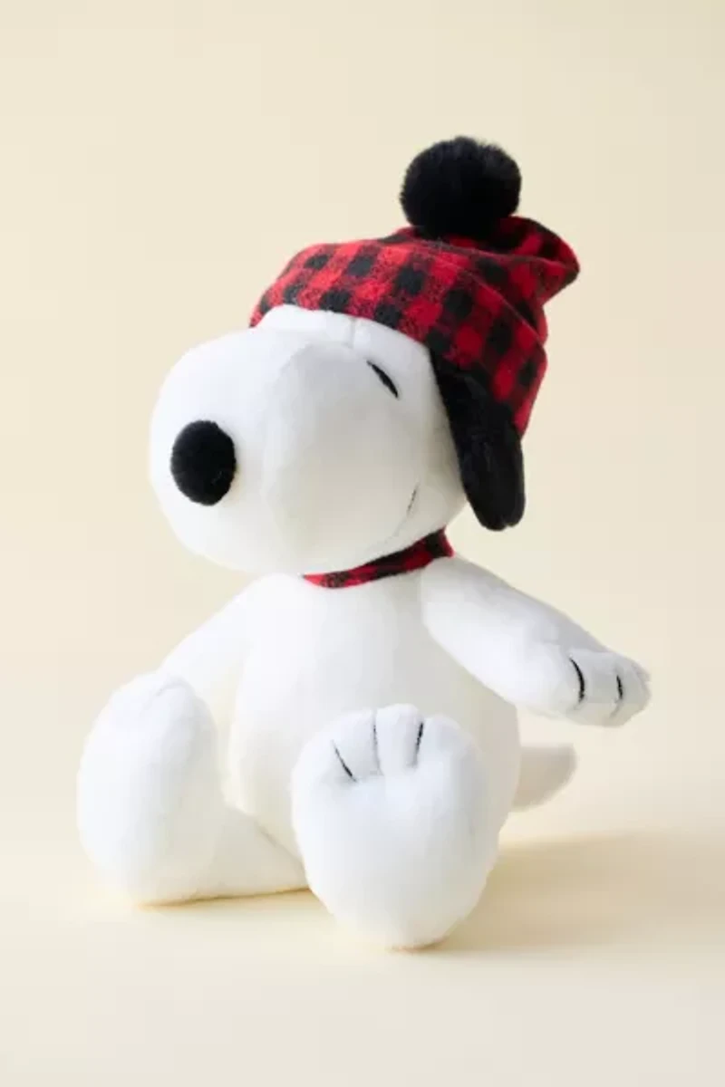 Peanuts Snoopy Winter Plaid Hat Plushie