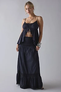 Kimchi Blue 2 For 1 Convertible Lace Trim Smocked Dress