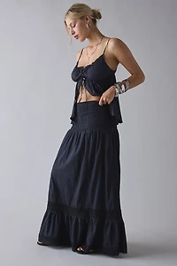 Kimchi Blue 2 For 1 Convertible Lace Trim Smocked Dress