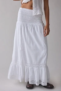 Kimchi Blue 2 For 1 Convertible Lace Trim Smocked Dress