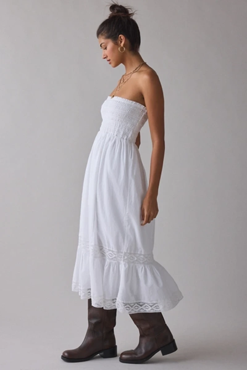 Kimchi Blue 2 For 1 Convertible Lace Trim Smocked Dress