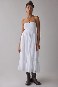 Kimchi Blue 2 For 1 Convertible Lace Trim Smocked Dress