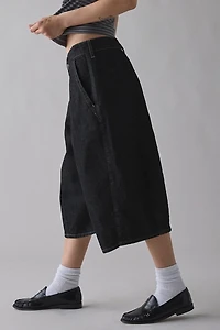 BDG Jax Cropped Pleated Cocoon Mid-Rise Jean