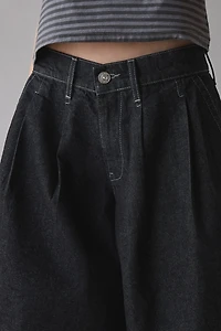 BDG Jax Cropped Pleated Cocoon Mid-Rise Jean