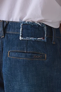 BDG Jax Cropped Pleated Cocoon Mid-Rise Jeans