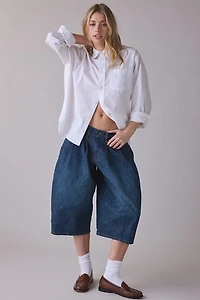 BDG Jax Cropped Pleated Cocoon Mid-Rise Jeans