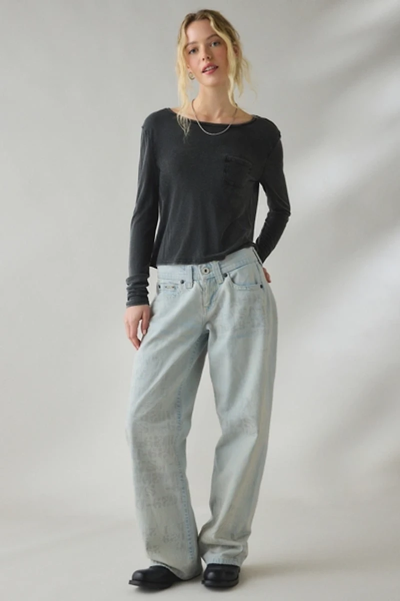 BDG Kayla Printed Low-Rise Jean