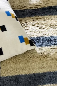 Revival Pepper Hand-Knotted Shag Wool Rug