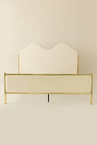 Vivan Velvet Metal Plated Platform Bed