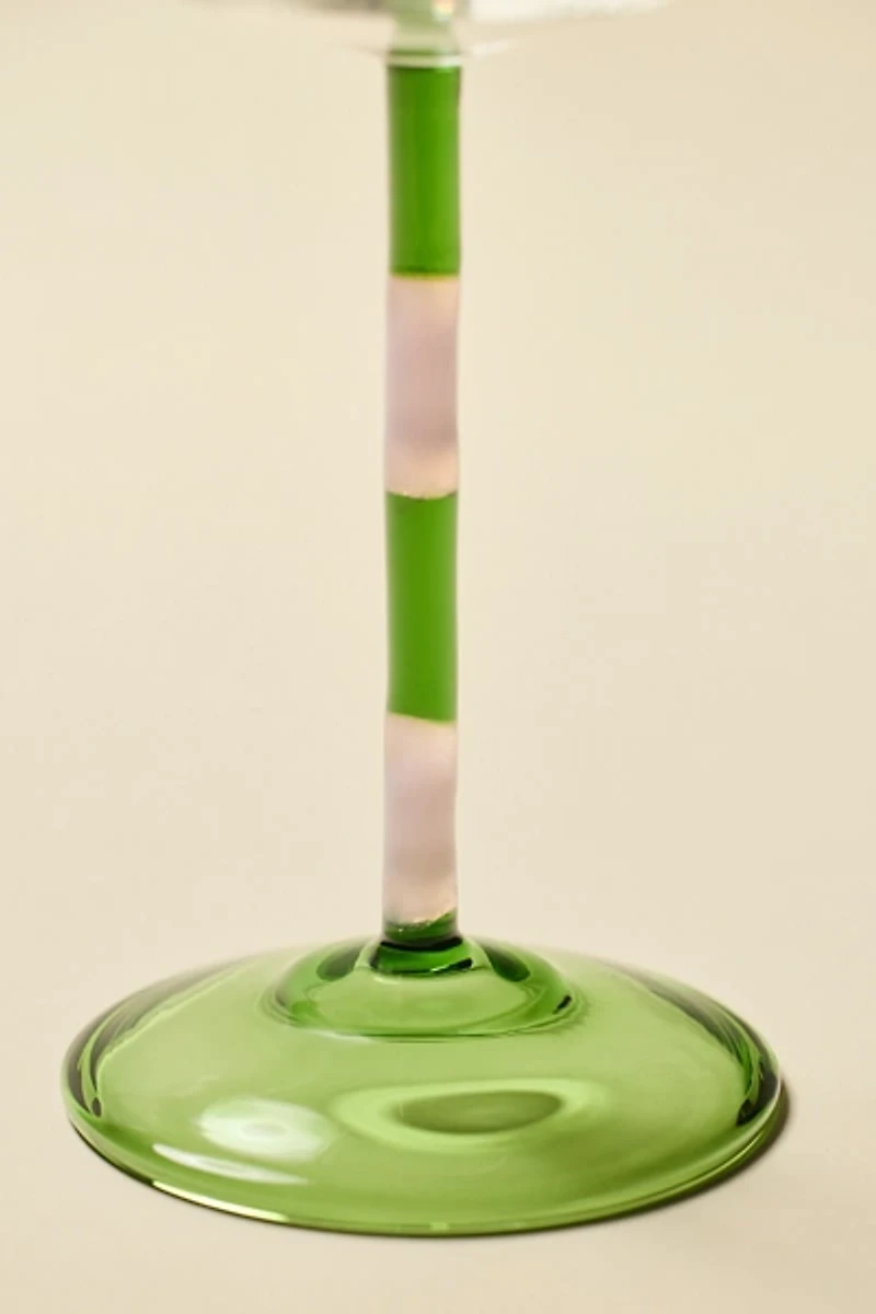 Striped Stem Coupe Cocktail Glass