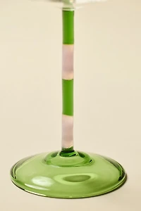 Striped Stem Coupe Cocktail Glass