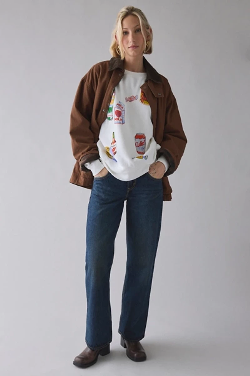 BDG Gemma So Snacky Graphic Oversized Crew Neck Pullover