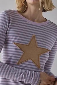 BDG Star Applique Graphic Long Sleeve Spill The Tee