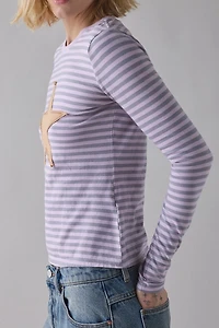 BDG Star Applique Graphic Long Sleeve Spill The Tee