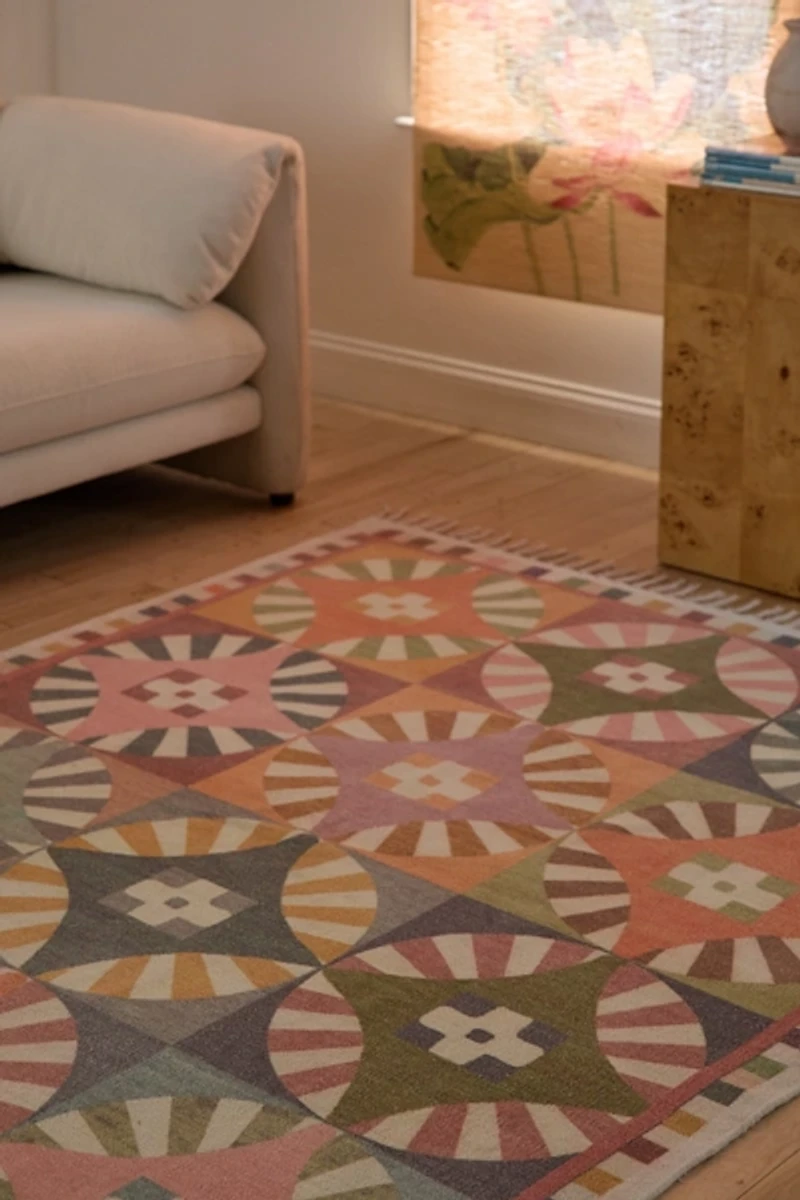 Diamond Burst Digital Printed Chenille Rug