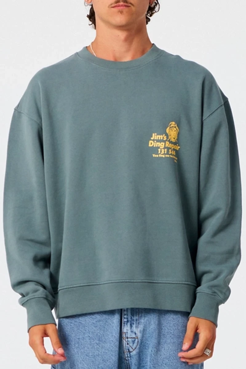 The Critical Slide Society Ding Repair Graphic Crew Neck Sweatshirt