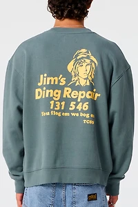 The Critical Slide Society Ding Repair Graphic Crew Neck Sweatshirt