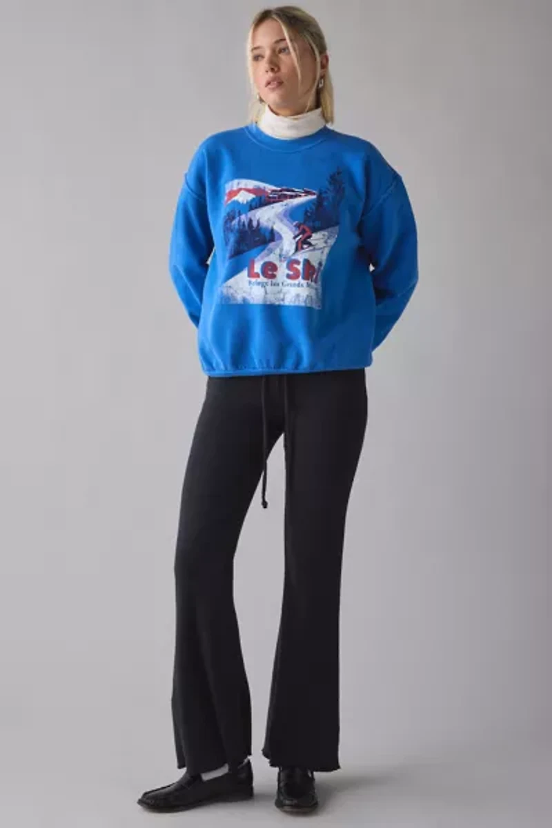 Le Ski Refuge Les Grands Mulets Graphic Crew Neck Pullover