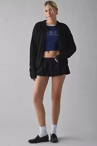 Up To Snow Good Rhinestone Graphic Boatneck Long Sleeve Tee