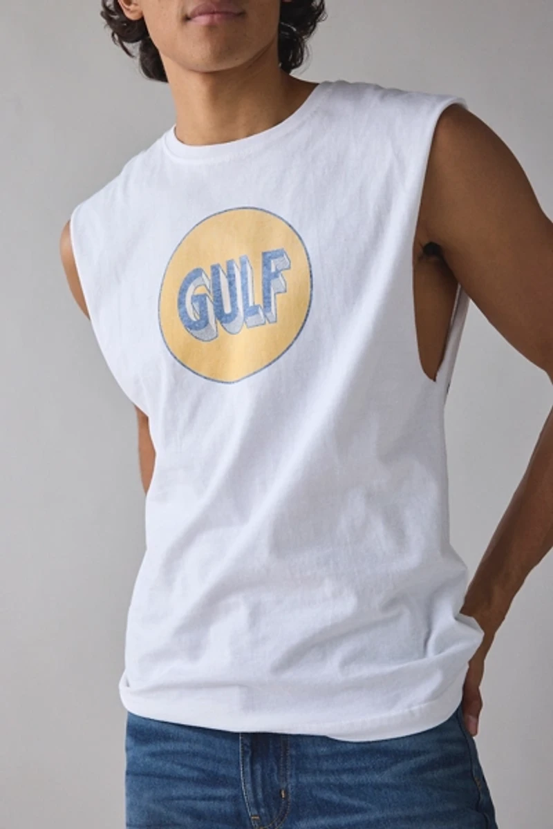 Gulf Gas Graphic Muscle Tee