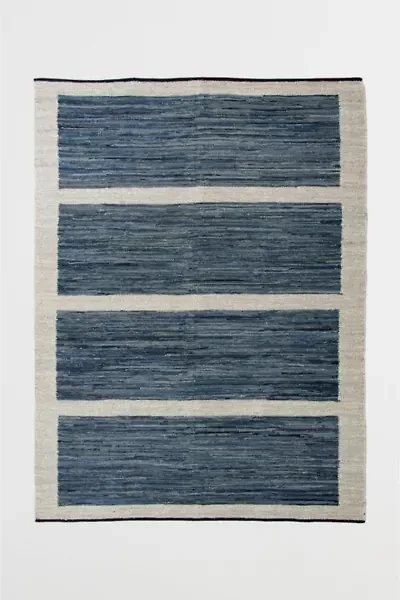 Revival Topstitch Recycled Denim Washable Rug