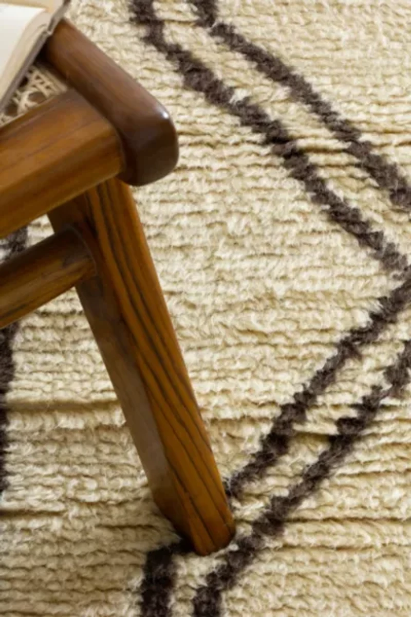 Revival Lais Hand-knotted Shag Wool Rug