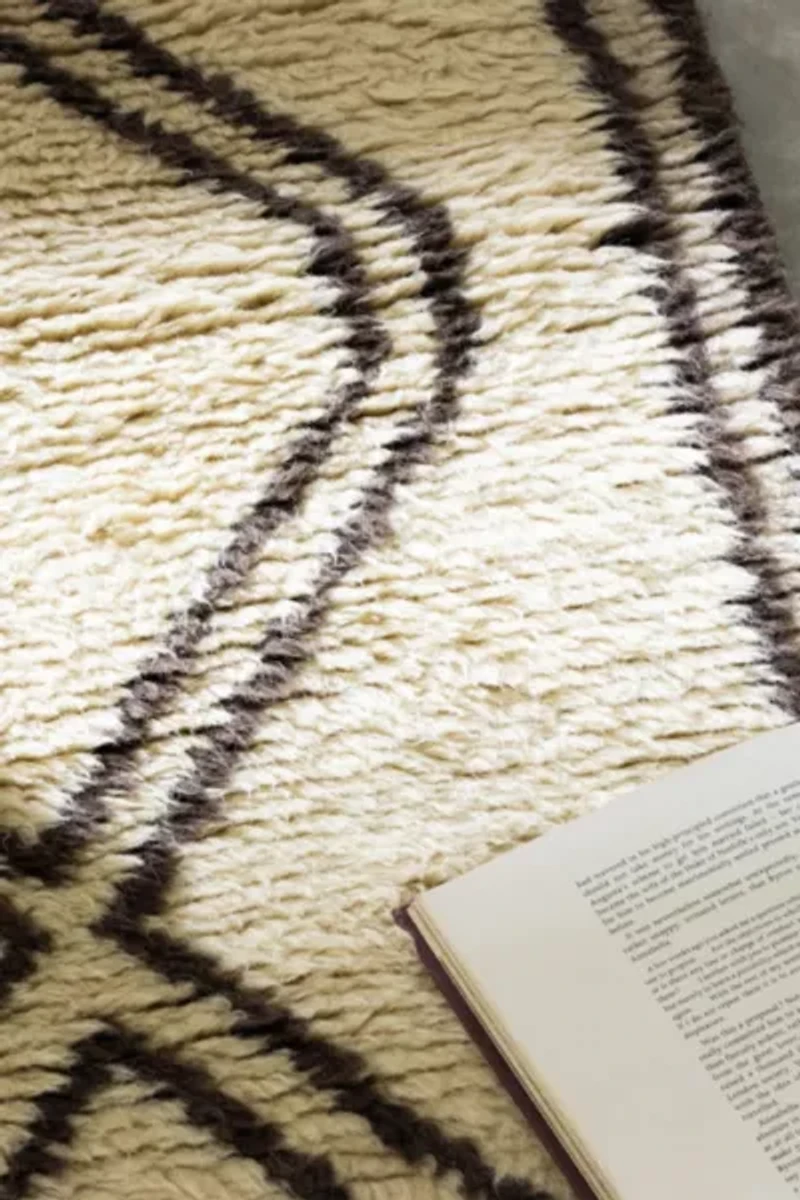 Revival Lais Hand-knotted Shag Wool Rug