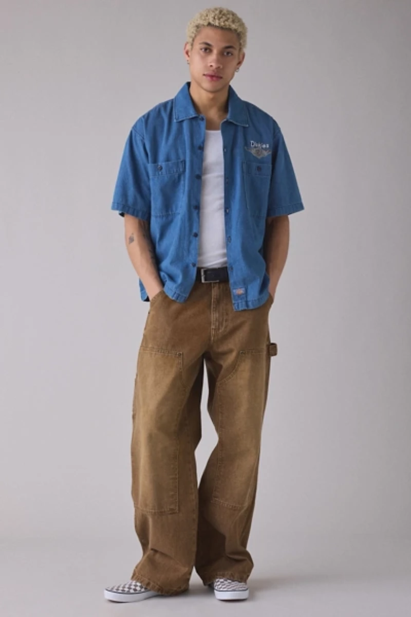 Dickies X Harley Davidson Logo Patch Mechanic Button-Down Shirt