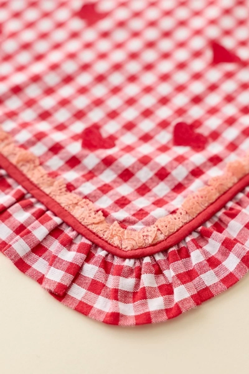 For Love & Lemons UO Exclusive Gingham Ruffled Placemat - Set Of 2