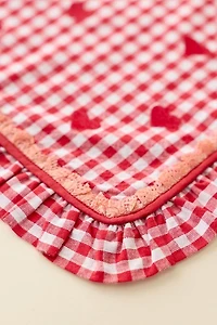 For Love & Lemons UO Exclusive Gingham Ruffled Placemat - Set Of 2