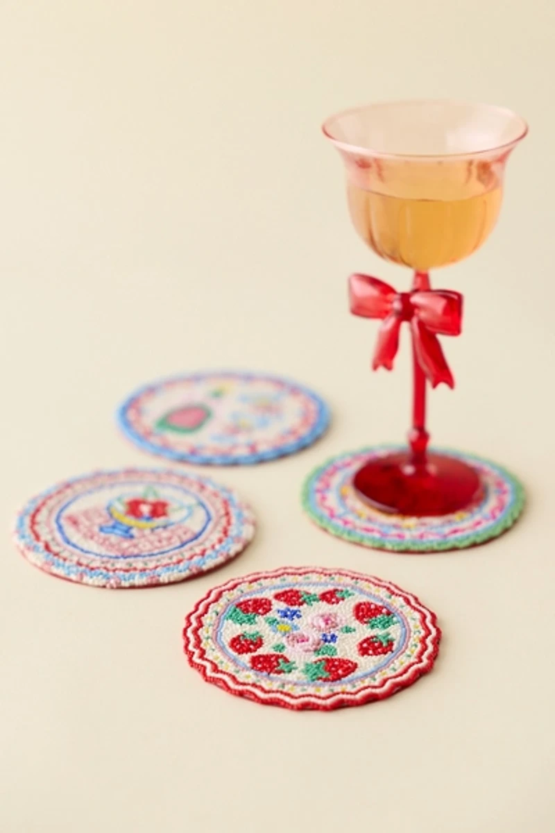 For Love & Lemons UO Exclusive Beaded Coaster Set