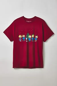 Peanuts Charlie Brown Holiday Carolers Graphic Tee