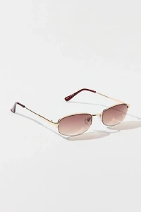 Shayla Rimless Oval Sunglasses