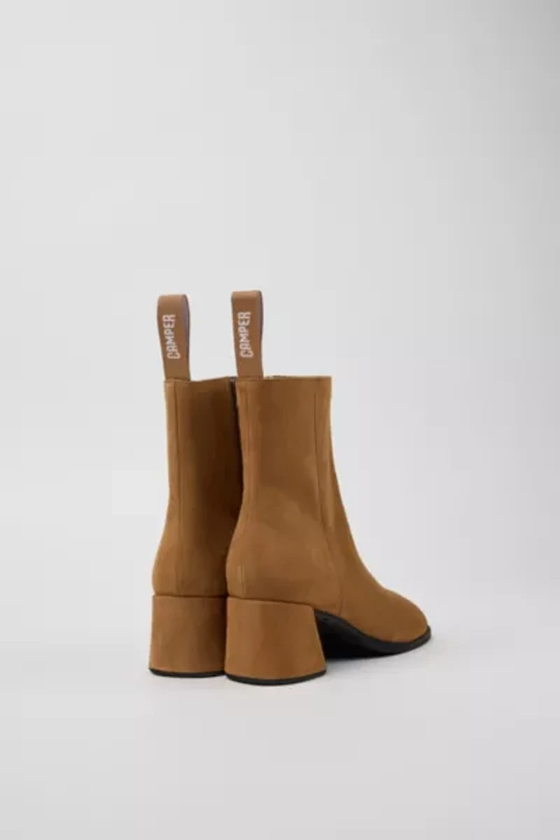 Camper Kora Leather Zip-Up Ankle Boot
