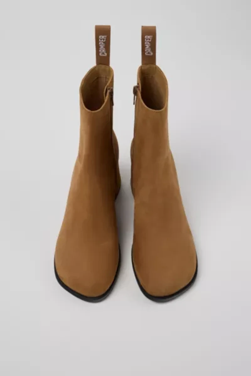 Camper Kora Leather Zip-Up Ankle Boot
