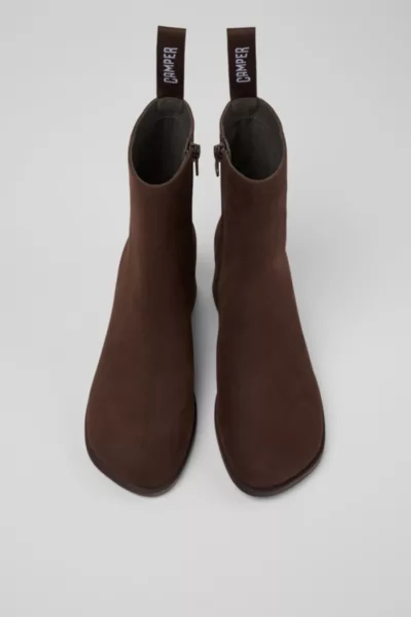 Camper Kora Leather Zip-Up Ankle Boot