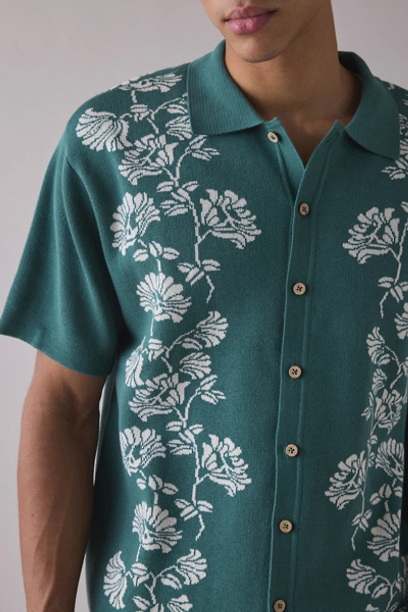 The Critical Slide Society Knit Button-Down Polo Sweater