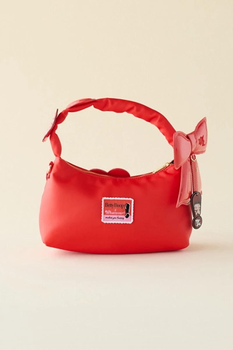 Whatever! Makes You Happy Betty Boop Kisses And Hearts Padded Nylon Bag