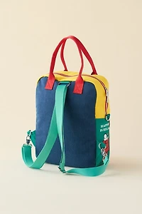 Whatever! Makes You Happy Peanuts Color Block Denim & Canvas Reversible Bag