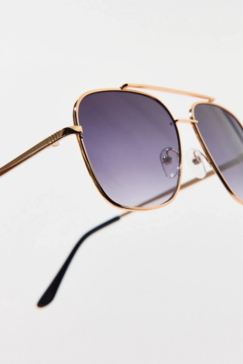 Zach Metal Aviator Sunglasses