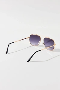 Zach Metal Aviator Sunglasses