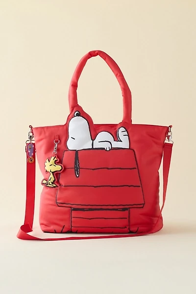 Whatever! Makes You Happy Peanuts Snoopy House Nylon Padded Tote Bag