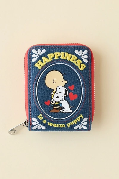 Whatever! Makes You Happy Peanuts Happiness Is A Warm Puppy Denim Accordion Wallet