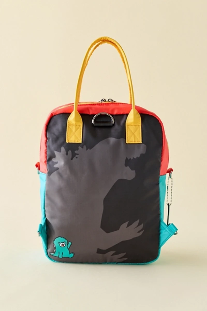 Whatever! Makes You Happy Chibi Godzilla Raids Again Reversible Crossbody Bag