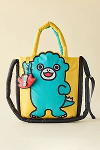 Whatever! Makes You Happy Chibi Godzilla Raids Again Father & Son Padded Die-Cut Tote Bag